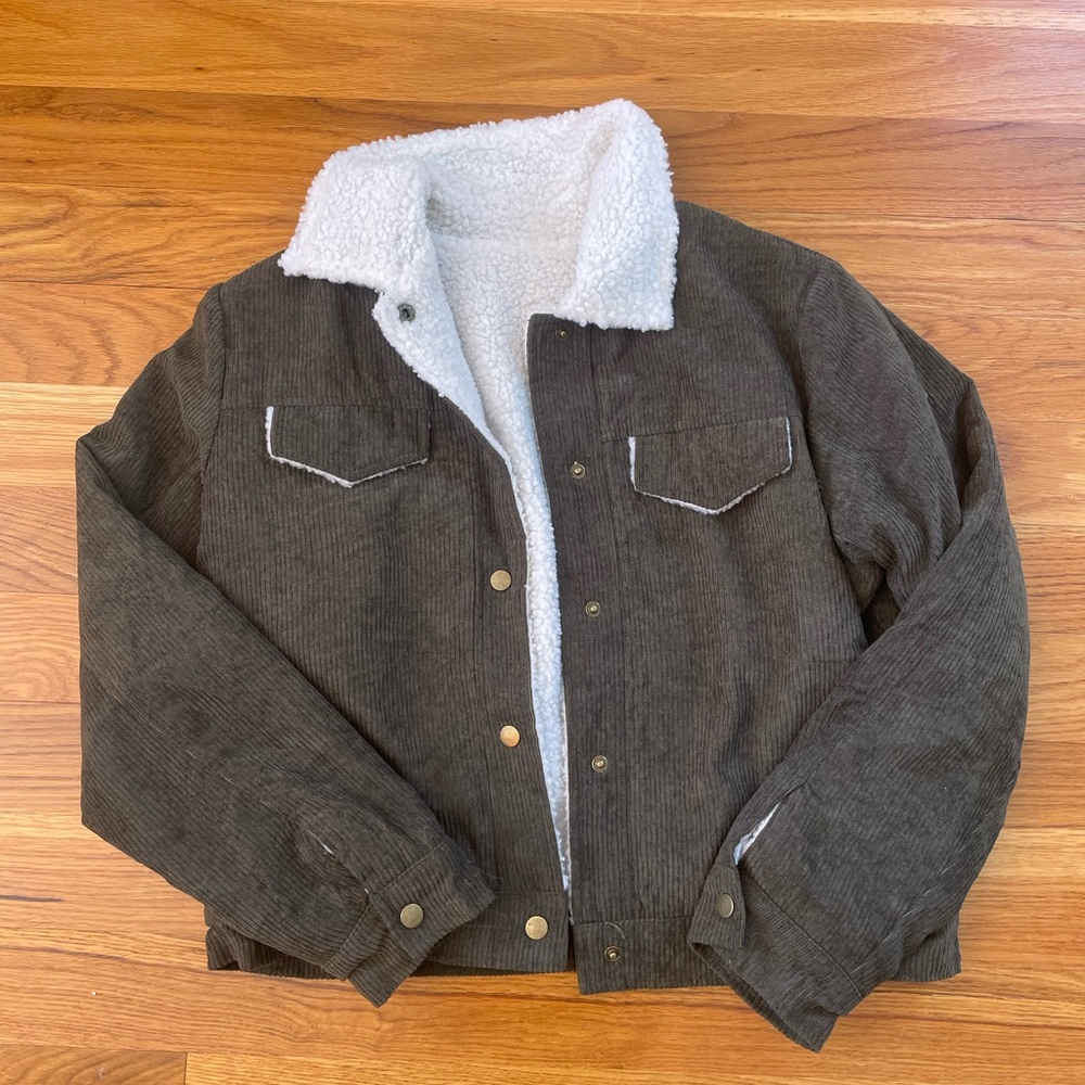 Green corduroy jacket
